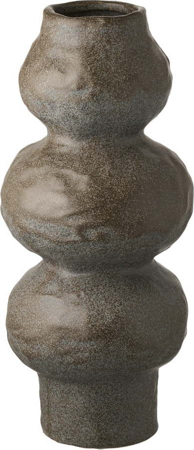 Tmavě šedá keramická váza (výška 33
