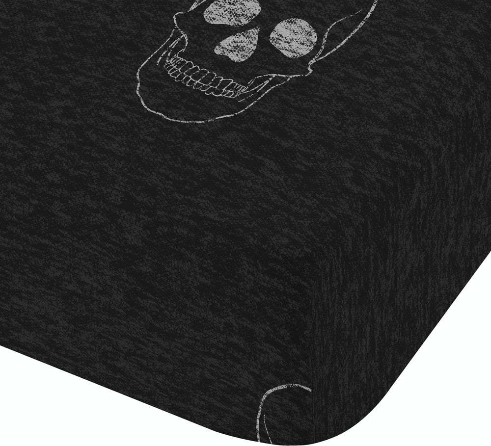 Tmavě šedé napínací dětské prostěradlo na jednolůžko 90x190 cm Skulls – Catherine Lansfield Catherine Lansfield