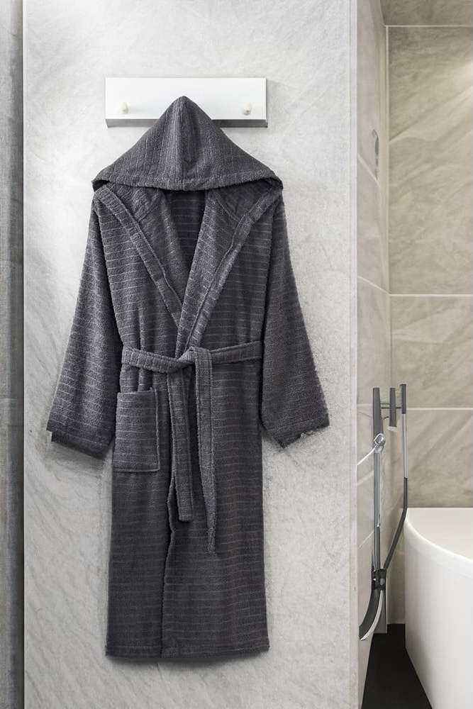 Tmavě šedý bavlněný župan velikost S/M – Mila Home Mila Home