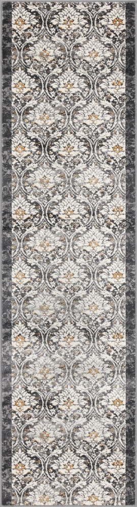 Tmavě šedý/slonovinový běhoun 80x300 cm Soft Viskan – FD FD