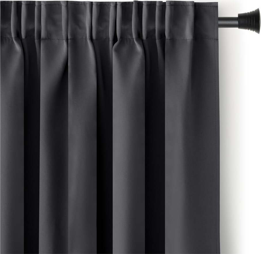 Tmavě šedý zatemňovací termo závěs 140x245 cm Pleat – Restilo Restilo