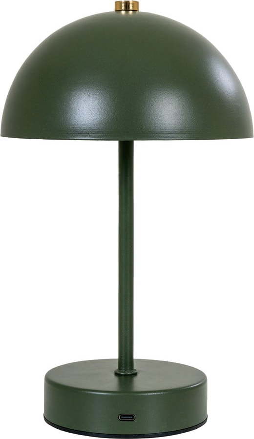 Tmavě zelená LED stolní lampa s kovovým stínidlem (výška 25 cm) Holt – House Nordic House Nordic