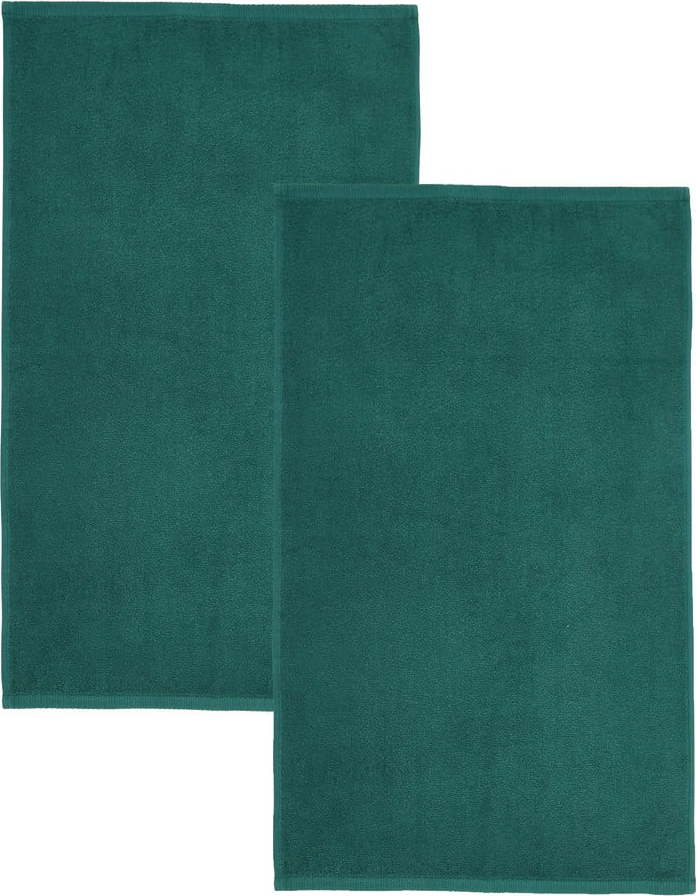 Tmavě zelené rychleschnoucí/froté bavlněné osušky v sadě 2 ks 90x140 cm Quick Dry – Catherine Lansfield Catherine Lansfield