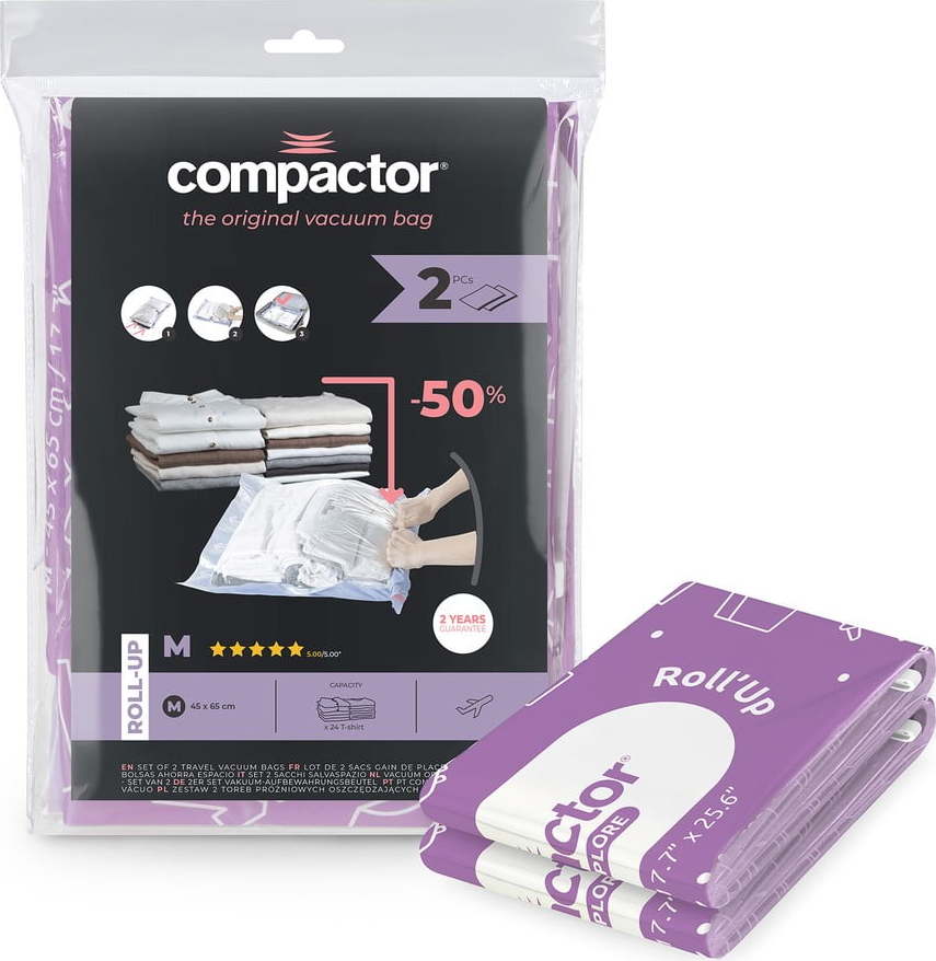 Vakuové pytle v sadě 2 ks Roll Up M – Compactor Compactor