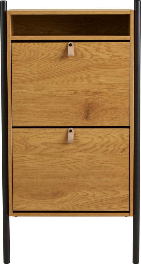 Výklopný botník v dekoru dubu v přírodní barvě 62x118x26 cm Barco – House Nordic House Nordic