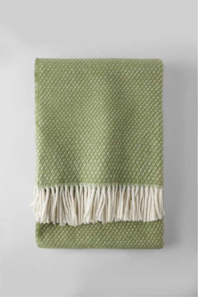 Zelená deka s příměsí bavlny 140x180 cm Wabi – Euromant Euromant