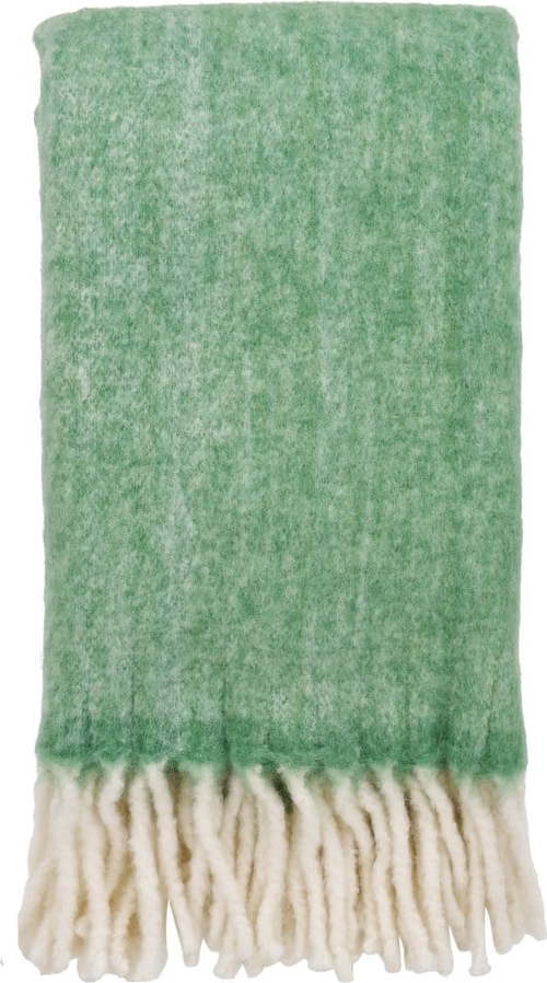 Zelená deka s příměsí vlny 130x170 cm Carmel – House Nordic House Nordic