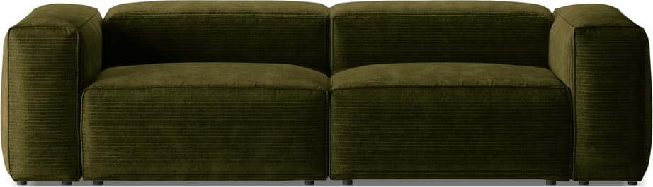 Zelená manšestrová pohovka 264 cm Bergano – Cosmopolitan Design Cosmopolitan design