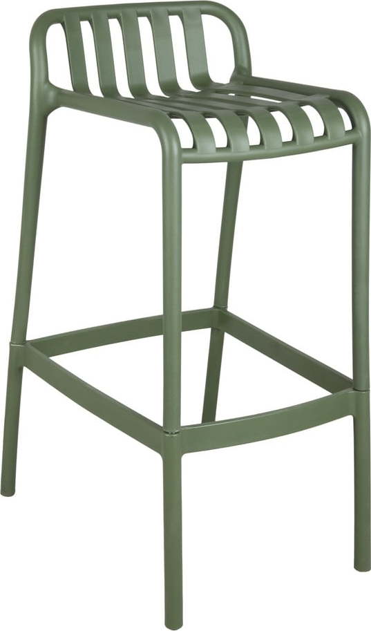 Zelená plastová barová židle (výška sedáku 76 cm) Chanza – Leitmotiv Leitmotiv