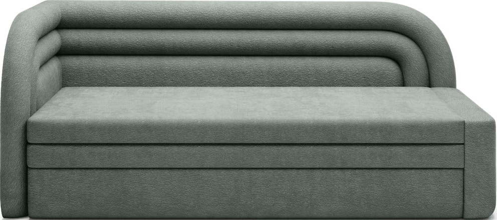 Zelená žinylková rozkládací/s úložným prostorem pohovka levý roh 223 cm Fabillo – ELTAP ELTAP