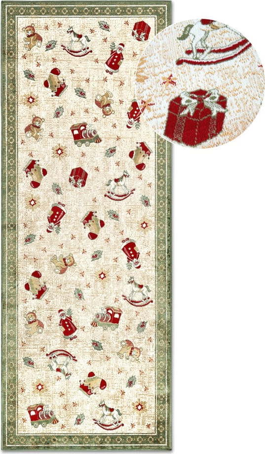 Zelený běhoun s vánočním motivem s příměsí bavlny 80x200 cm Toy's Delight Green Christmas – Villeroy&Boch Villeroy & boch
