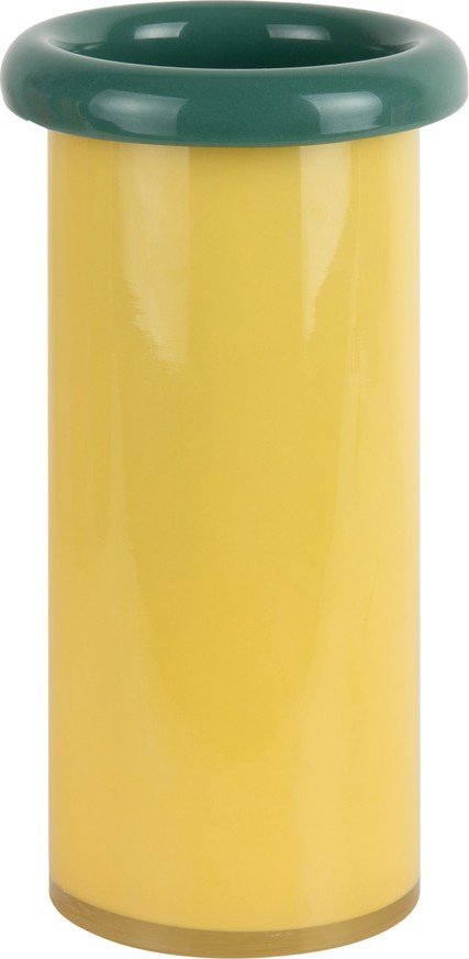 Žlutá skleněná váza (výška 23