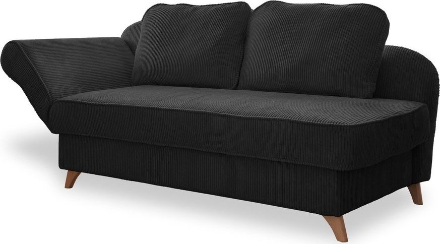 Antracitová manšestrová lenoška (levý roh) Chic Charlotte – Miuform Miuform