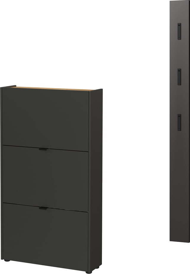 Antracitová předsíňová sestava 101x200x22 cm Ameca – Germania Germania