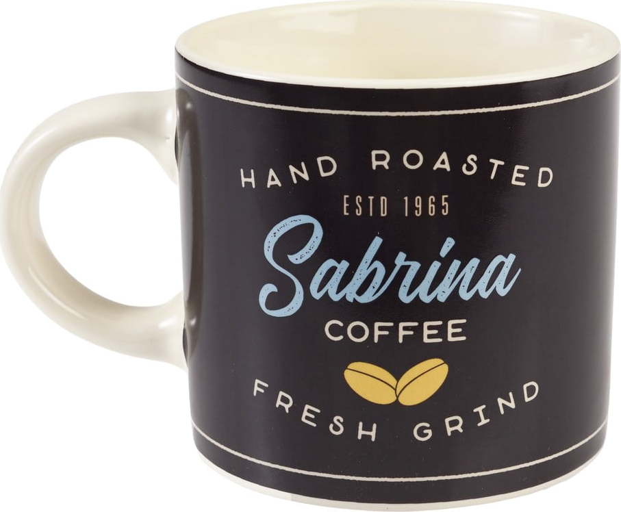 Antracitový/krémový keramický hrnek 350 ml Sabrina – Rex London Rex London