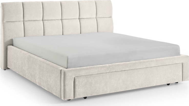 Béžová čalouněná dvoulůžková postel bez roštu 180x200 cm Canyon – Meise Möbel Meise Möbel