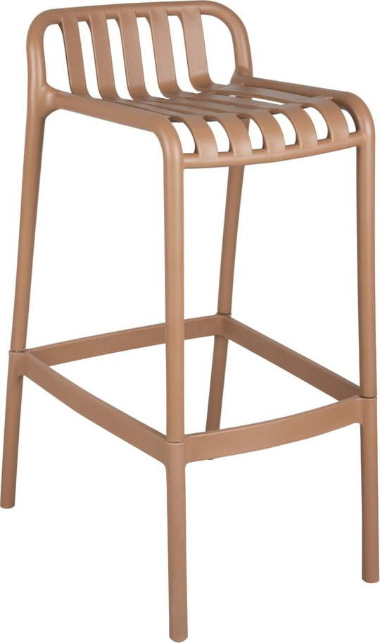Béžová plastová barová židle (výška sedáku 76 cm) Chanza – Leitmotiv Leitmotiv
