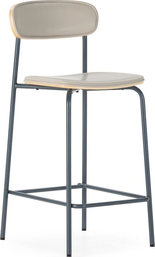 Béžové čalouněné barové židle v sadě 2 ks (výška sedáku 65