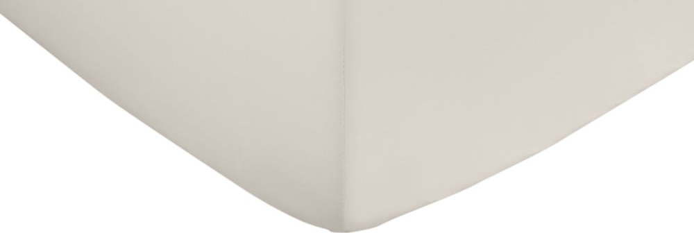Béžové napínací prostěradlo z bavlněného saténu 150x200 cm Cotton Sateen – Bianca Bianca