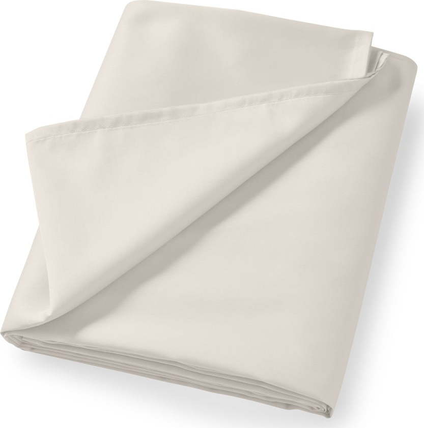 Béžové prostěradlo z bavlněného saténu 230x260 cm Cotton Sateen – Bianca Bianca
