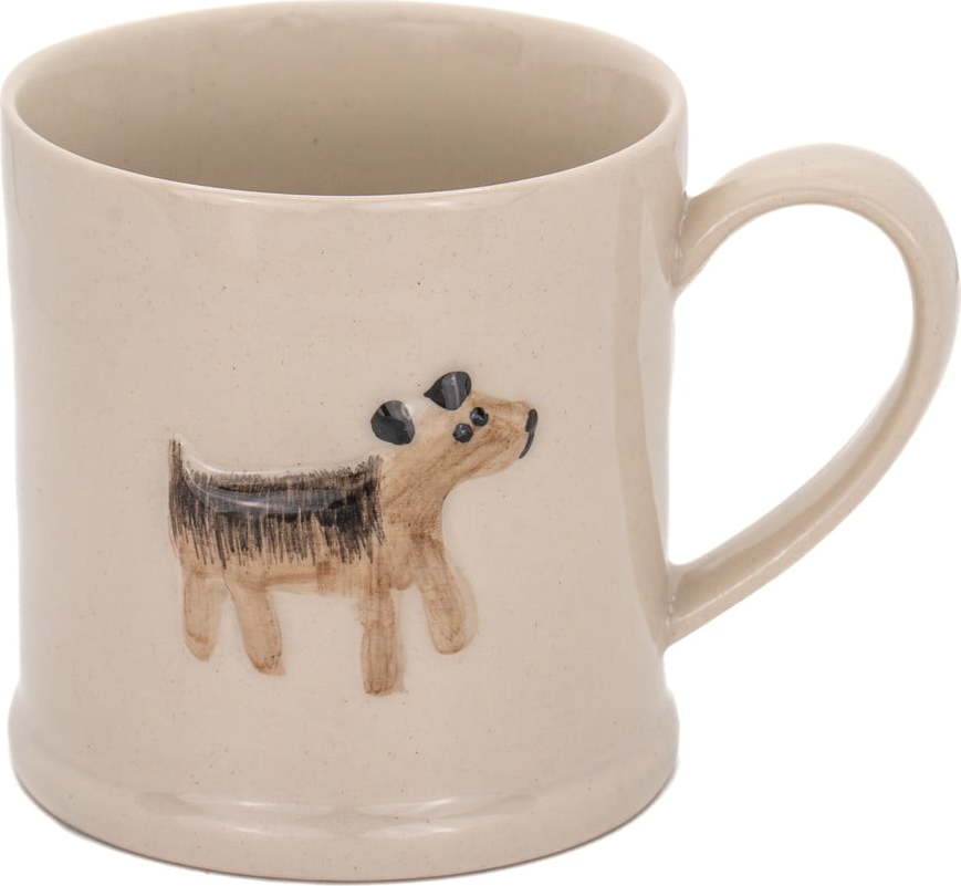 Béžový hrnek z kameniny 225 ml Dog – Sass & Belle Sass & Belle