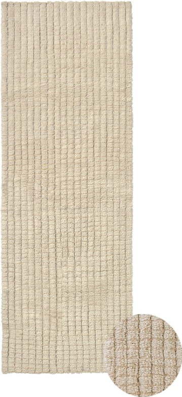 Béžový pratelný/ručně tkaný vlněný běhoun 80x230 cm Unexpected Wool – Lorena Canals Lorena Canals