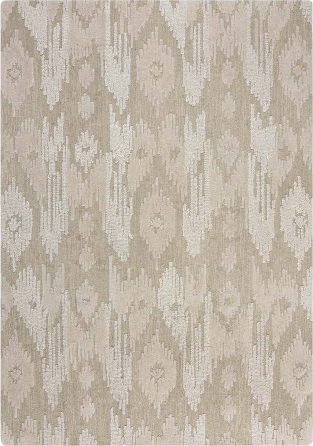 Béžový ručně tkaný vlněný koberec 120x170 cm Dion Ikat – Flair Rugs Flair Rugs