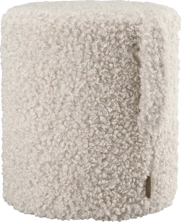 Béžový taburet z textilie bouclé Teddy – Blomus Blomus