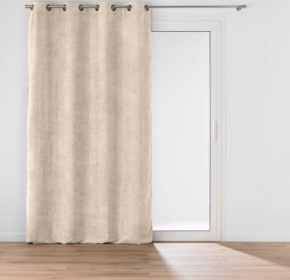 Béžový závěs z žinylky 140x260 cm Leo – douceur d'intérieur Douceur d intérieur