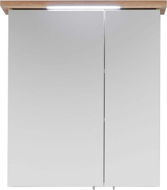 Bílá závěsná koupelnová skříňka se zrcadlem 60x72 cm Set 923 - Pelipal Pelipal