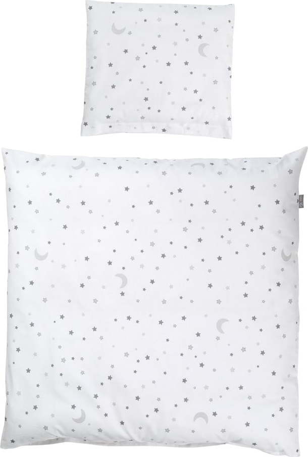 Bílé bavlněné dětské povlečení do postýlky 80x80 cm Sternenzauber – Roba Roba