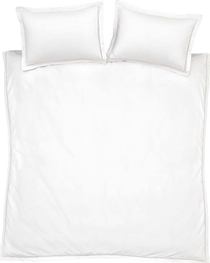 Bílé bavlněné povlečení na dvoulůžko/prodloužené 230x220 cm Oxford Lace Trim – Bianca Bianca