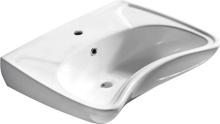 Bílé keramické umyvadlo 59x45
