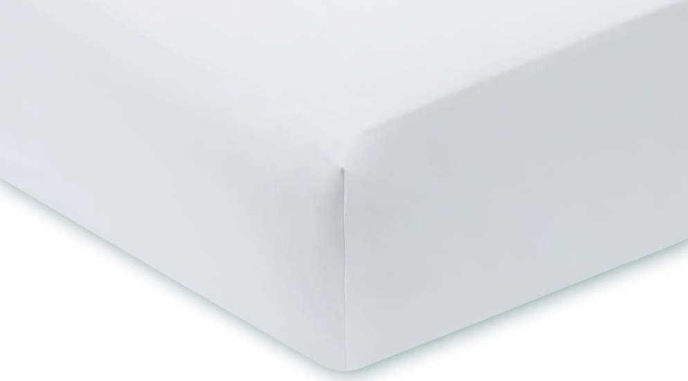 Bílé napínací prostěradlo z bavlněného saténu 150x200 cm Luxury Cotton Sateen – Bianca Bianca