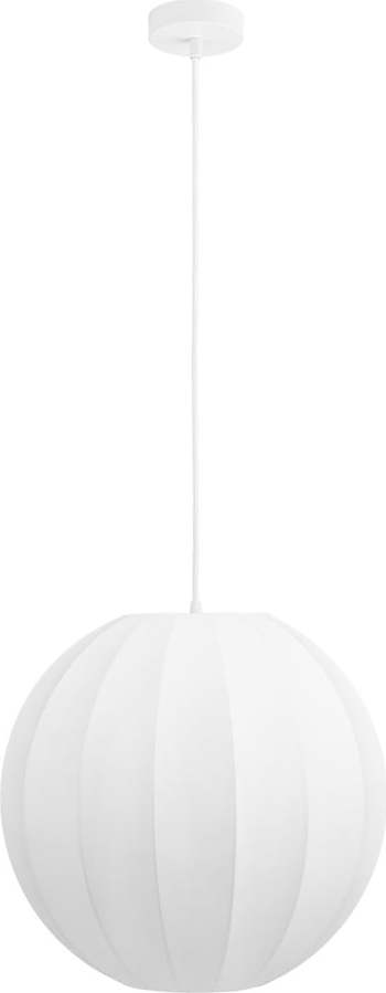 Bílé závěsné svítidlo s textilním stínidlem ø 40 cm Coventry – House Nordic House Nordic