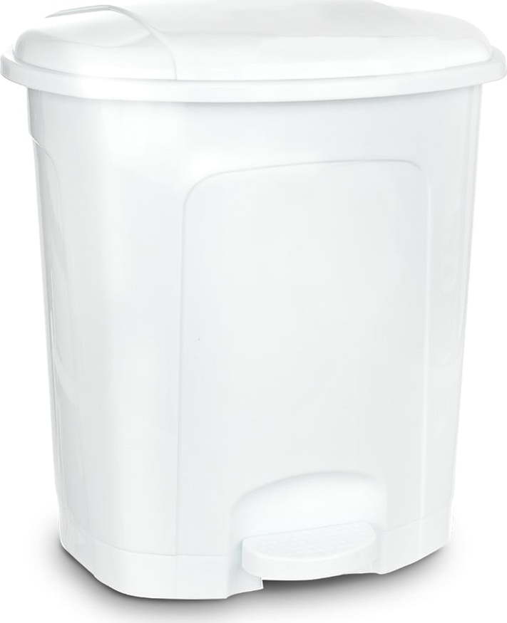 Bílý nášlapný plastový odpadkový koš 3 l – Orion Orion
