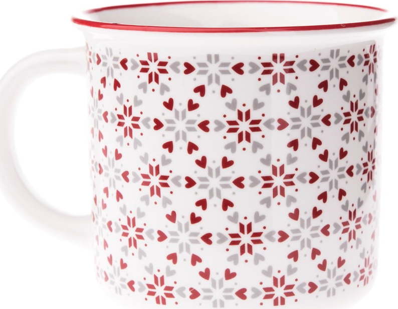 Bílý porcelánový hrnek s vánočním motivem 380 ml – Dakls Dakls
