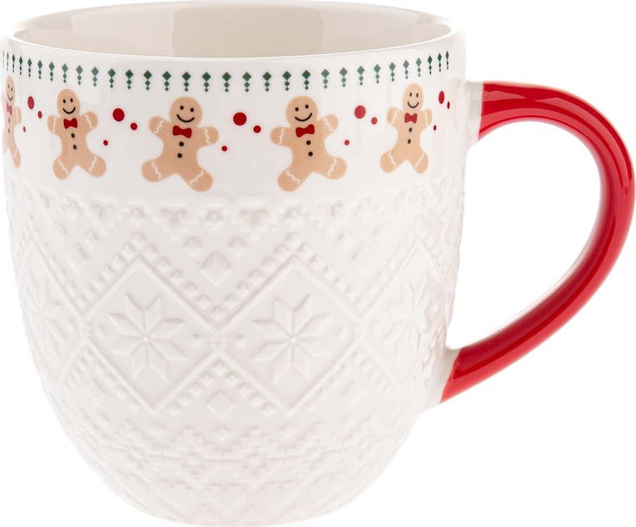 Bílý porcelánový hrnek s vánočním motivem 630 ml Knitting – Dakls Dakls