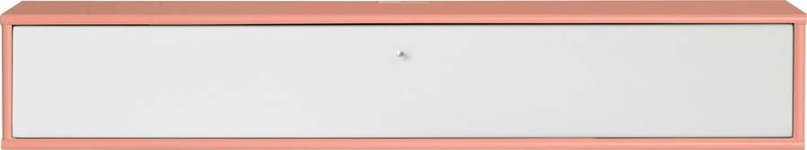 Bílý/růžový TV stolek 133x22x32