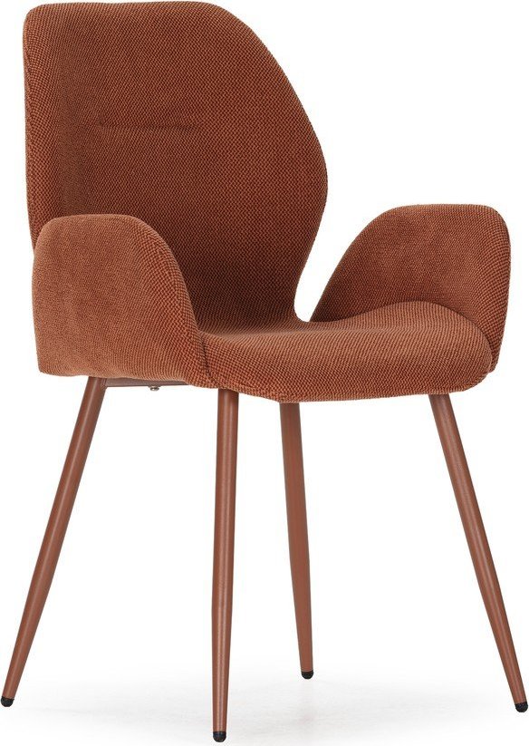 Čalouněná jídelní křesla v sadě 2 ks v terakotové barvě Ansu – Marckeric Marckeric