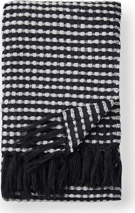 Černá deka 125x150 cm Stab Stitch – Catherine Lansfield Catherine Lansfield