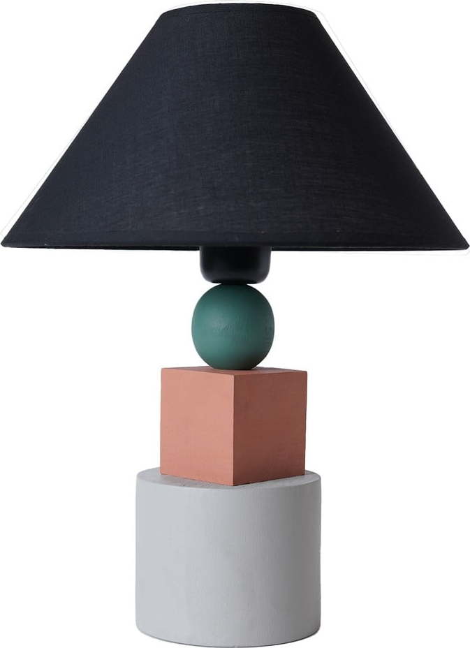 Černá stolní lampa s kovovým stínidlem (výška 40 cm) Rila – Opviq lights Opviq lights