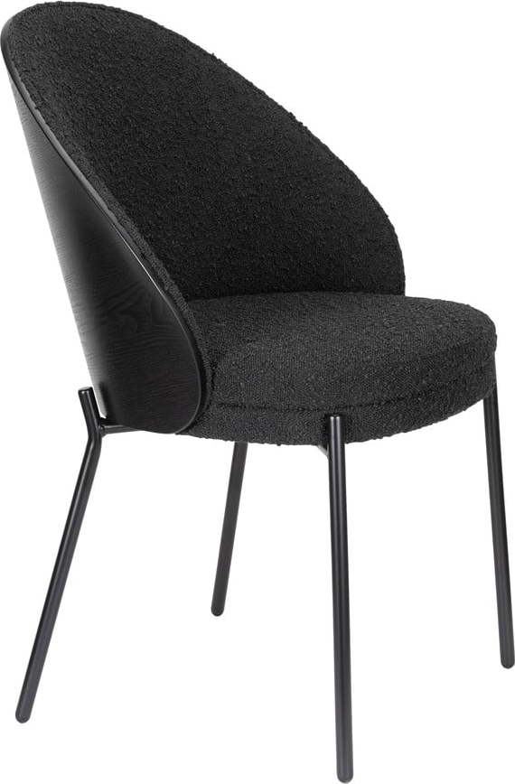 Černé čalouněné jídelní křeslo Rodin – Dutchbone Dutchbone