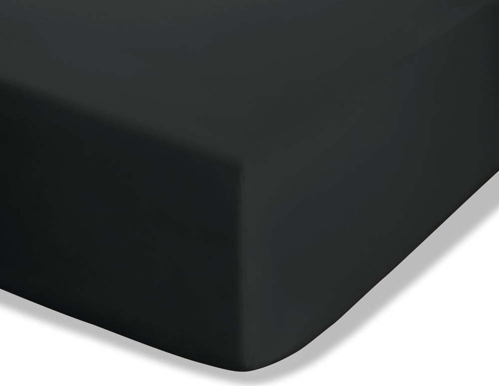 Černé napínací perkálové prostěradlo 90x190 cm Easy Iron Percale – Catherine Lansfield Catherine Lansfield