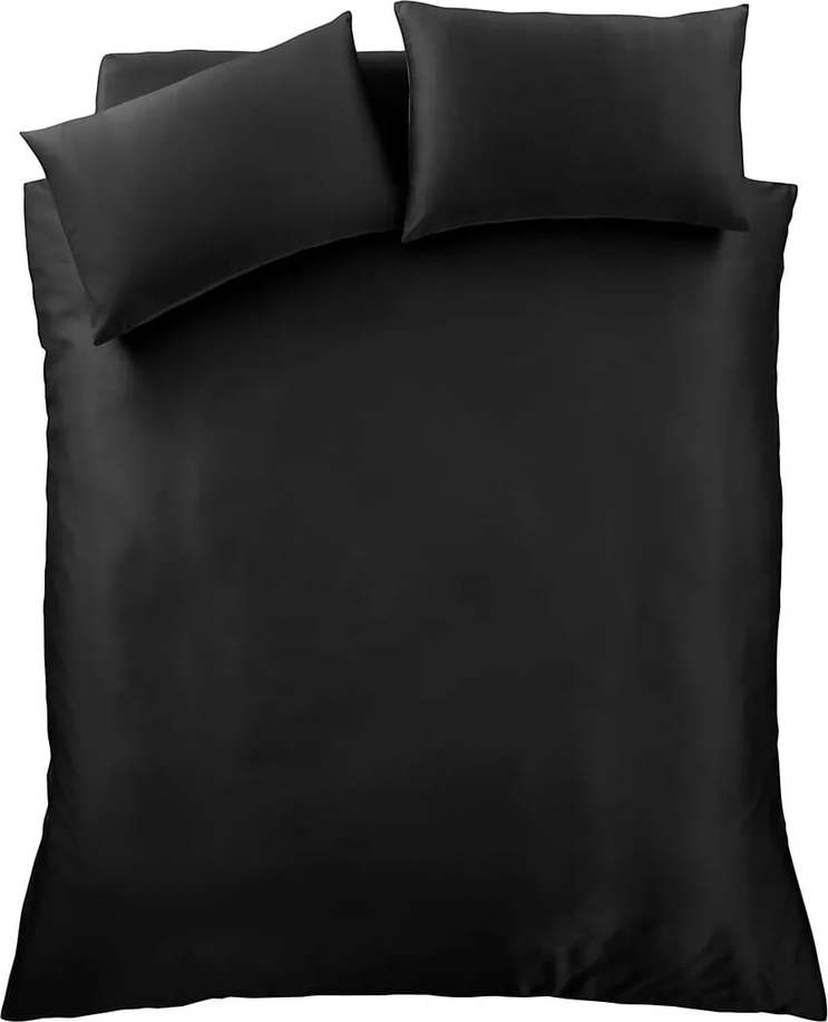 Černé saténové povlečení na jednolůžko 135x200 cm Silky Soft – Catherine Lansfield Catherine Lansfield