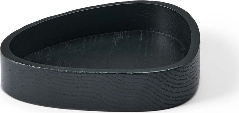 Černý dekorativní dřevěný úložný box 14x12