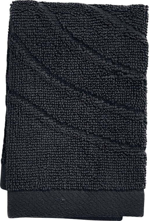 Černý froté bavlněný ručník 30x30 cm Time – Zone Zone