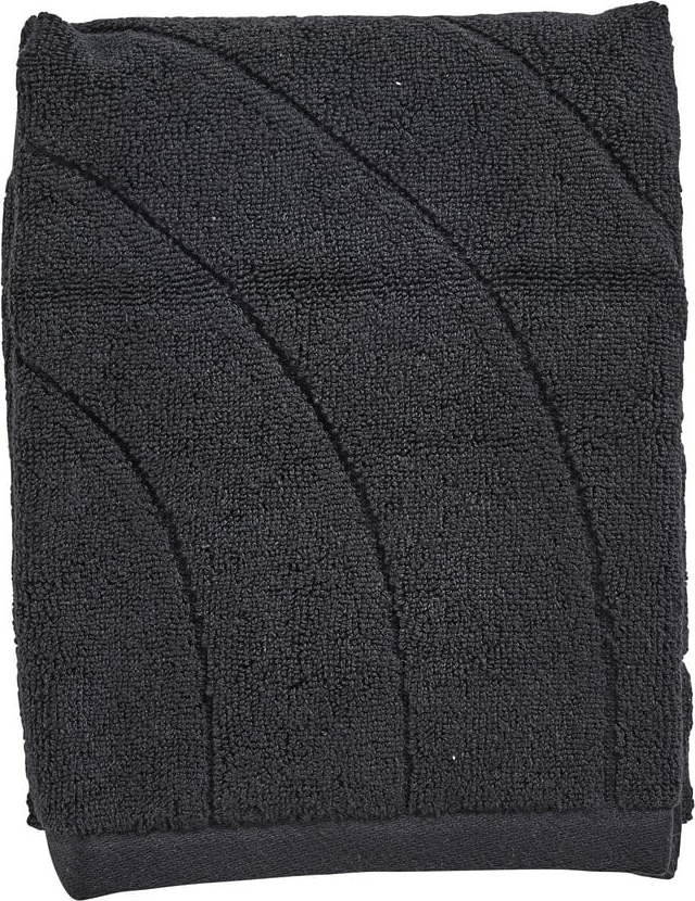 Černý froté bavlněný ručník 50x70 cm Time – Zone Zone