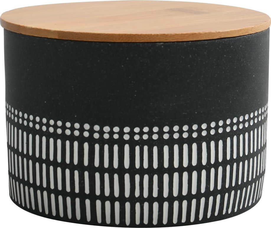 Černý koupelnový organizér na vatové tampony z polyresinu Yuma – Spirella SPIRELLA