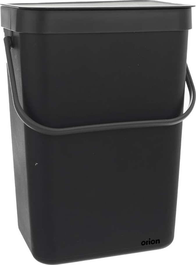 Černý plastový odpadkový koš 10 l – Orion Orion